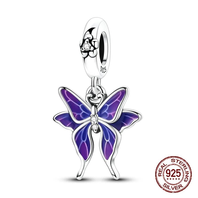 Flower Leaf Charms Bead Copper Dragonfly Dangle Pendant Fit Bangle Bracelet Necklace Diy Jewelry