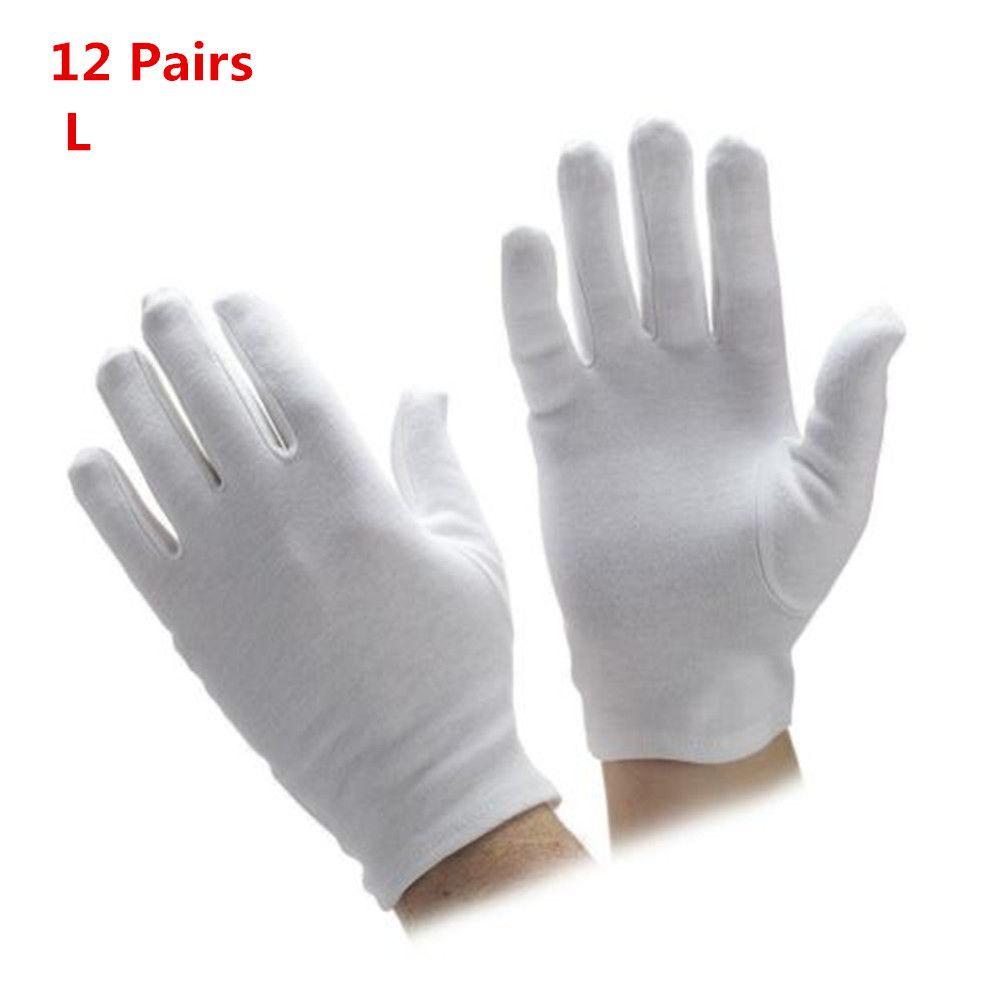 Pairs Health Care Anti Dust Comfortable Moisturising Etiquette Gloves 100% Cotton Work White Gloves