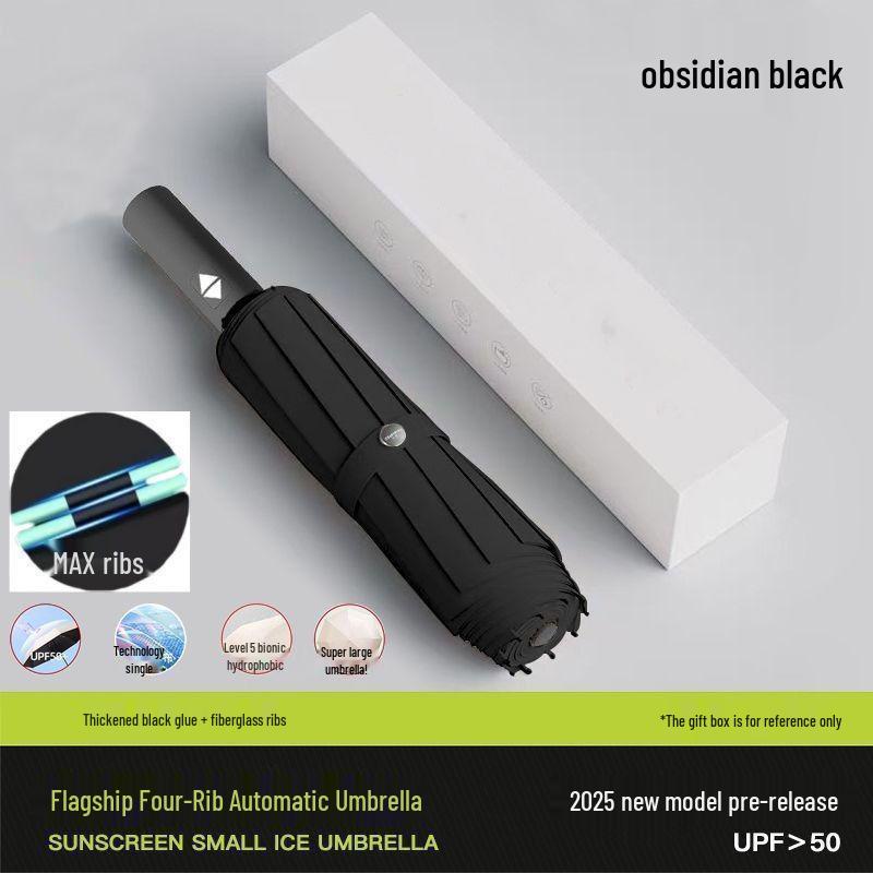 420-Bone Windproof Dual-Use Reinforced Folding Umbrella - Sunshade & Rain Protection for Men