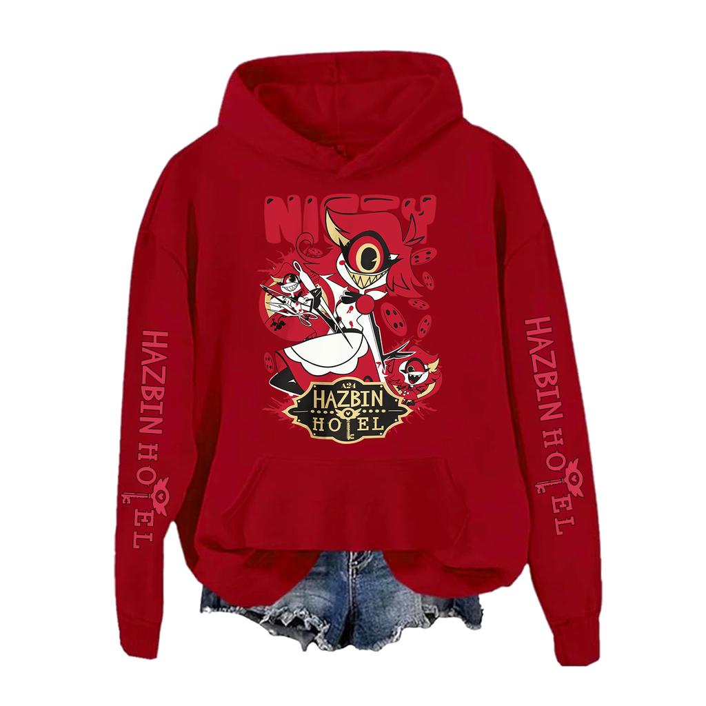 Hazbin Hotel Niffty Hoodie Mann Frau Harajuku Langarm Pullover Tops Sweatshirt Geschenk