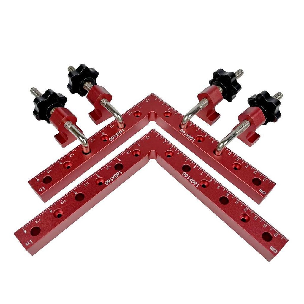 Woodworking Aluminum Alloy 90° Right Angle Clamp Set (3/6/12 pcs)