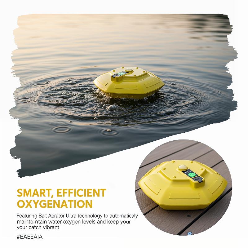Portable IPX7 Waterproof Fishing Aerator for Bait Ultra Quiet and Rechargeable for Seamless Fishing Experience