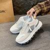 Sneakers women's lightweight running shoes spring new breathable leather platform Forrest Gump shoes fashion casual dad shoes