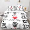 Valentine's Day King Queen Duvet Cover Angel Cupid Bedding Set for Teens Adults Romantic Couple 2/3 Pcs Polyester Quilt Cover