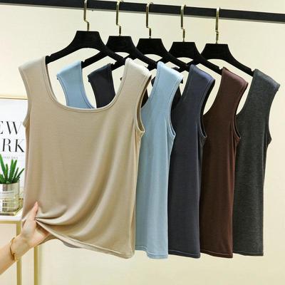 Übergröße M bis 6XL Damen U-Ausschnitt Ärmelloses Weste Sommer Modal Dünn Tanktops Lockerer Sitz Übergröße Lässig Basic Singlets Camisole einfarbig Camis Top