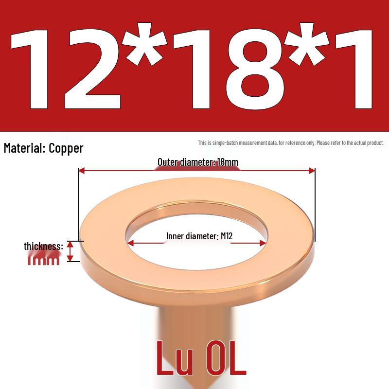 National Standard Red Copper Gasket Seal Ring and Flat Washer M3-M60mm for Marine Instruments