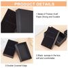 24pcs Kraft Paper Cardboard Jewelry Boxes Ring Box Rectangle Black 8.7x5.5x2.8cm