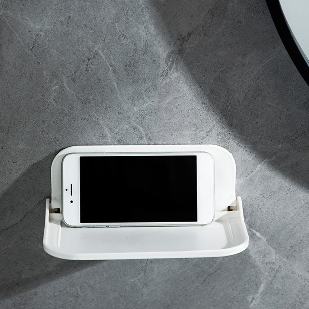 Bathroom Floating Shelf Folding Space Saving Wall Mounted Floating Shelve for Clothes Toiletries Towel