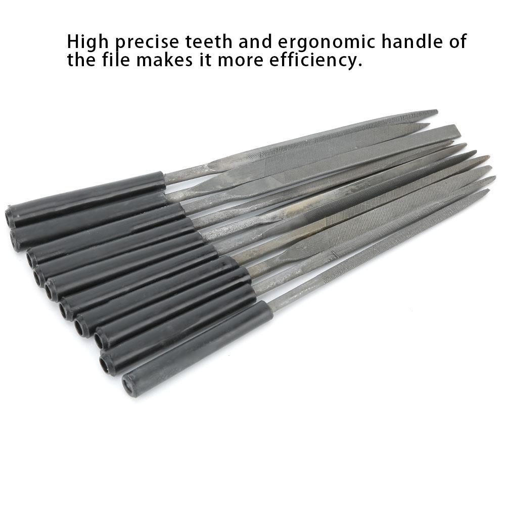 10Pcs Steel Multi Functional File Jewelry Polishing Processing Wood Carving Metal Hand File Set