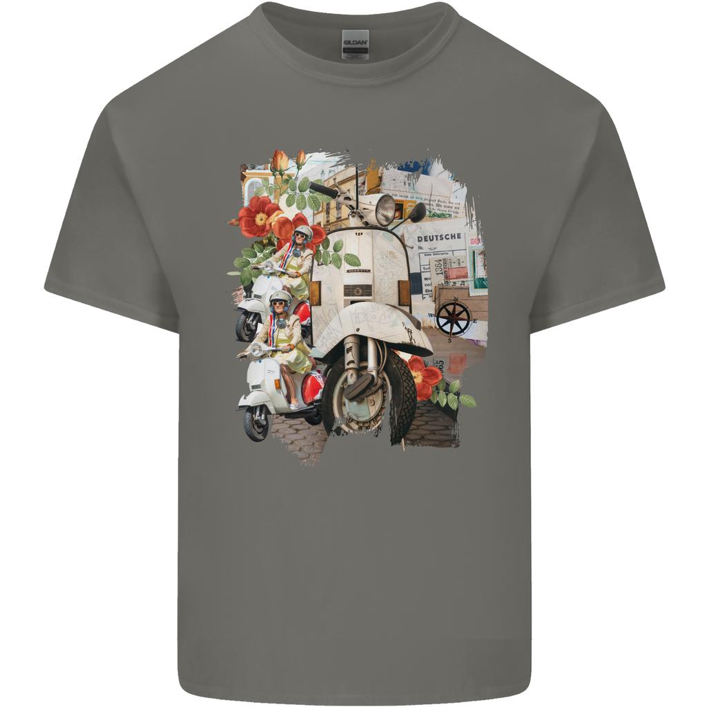 Scooter Colage MOD Culture Moped Bike Unisexs Light Cotton TShirt