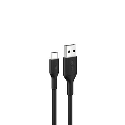 Belkin USB-A To USB-C Cable 1m Black CAB021fq1MBK Fast Charging Durable Cable for iPhone 16 15 iPad MacBook