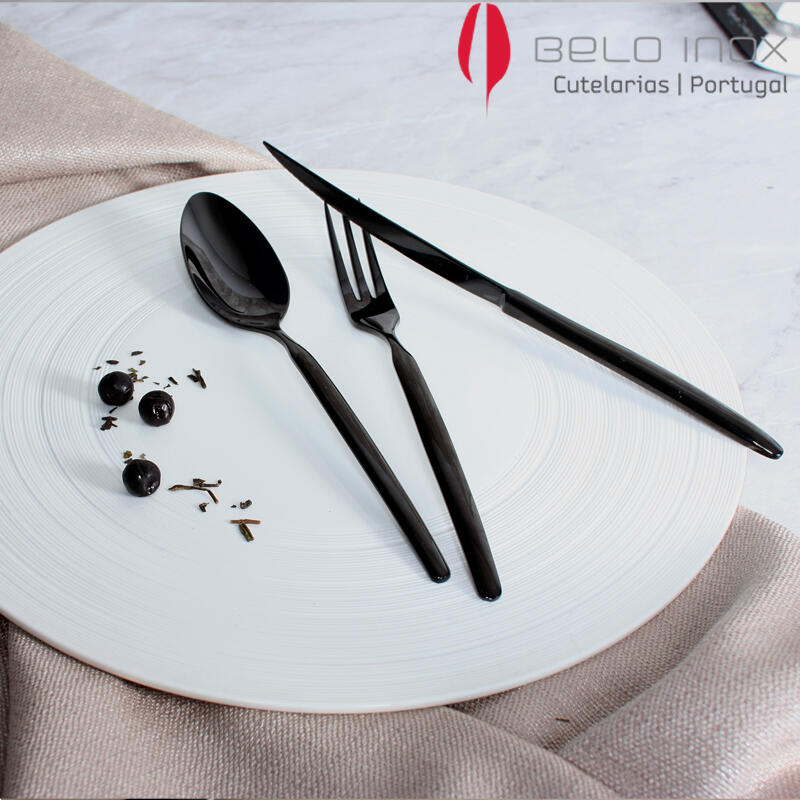 [belo inox] Platinum Black Steak 3-piece set