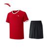 Anta Men's Quick-Dry Soccer Jersey & Shorts Set