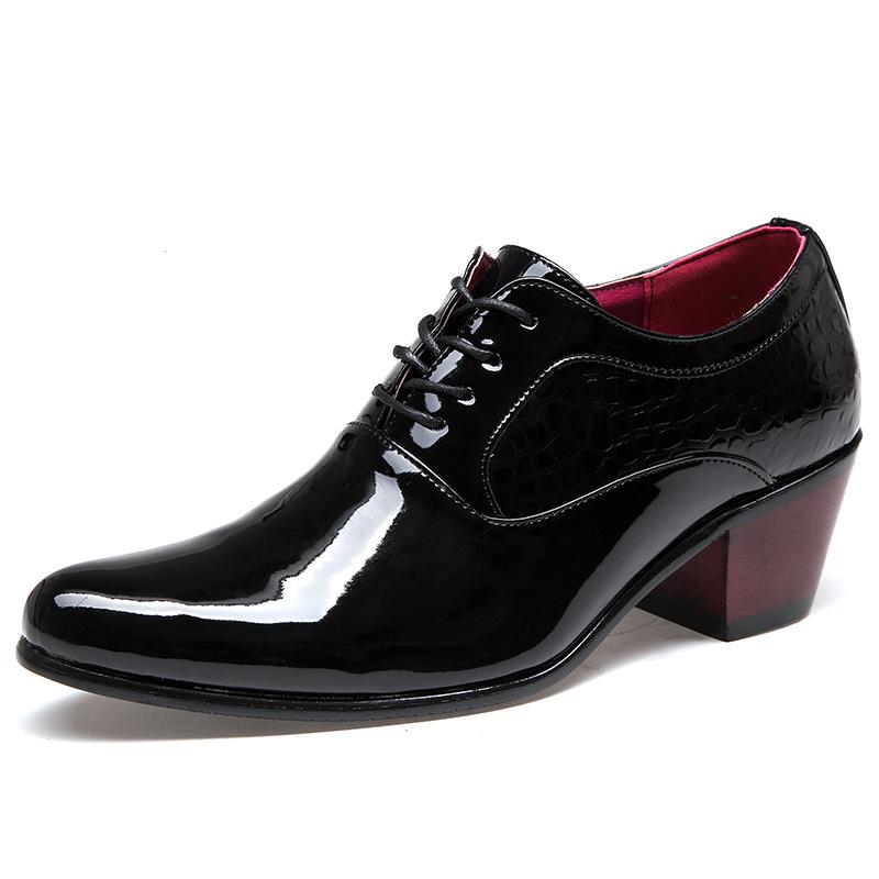 2024 Summer Men s Trendy Leather Shoes - Versatile Business Casual Footwear 41 чёрный