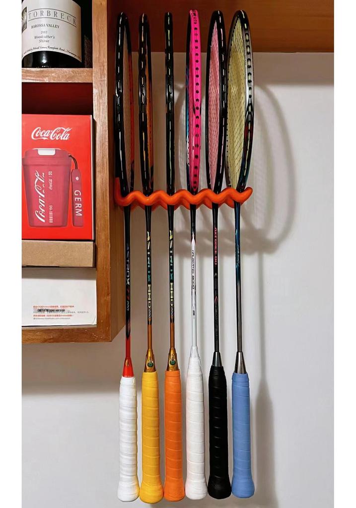 Wall-Mounted Racket Display: Badminton and Tennis Storage Hook