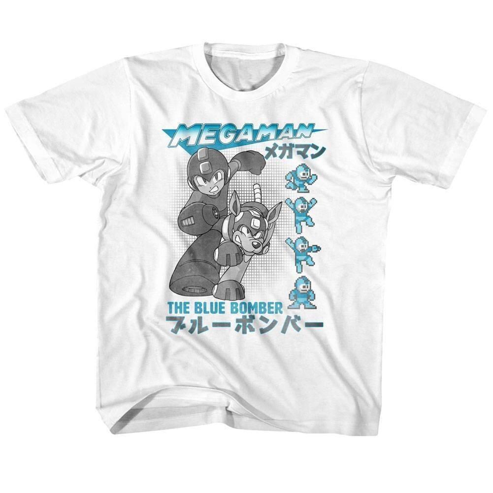 Megaman Rokkuman Blue Bomber Kids T Shirt XXL