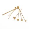 Copper Love Butterfly Five Pointed Star T-shaped Needle Pin For DIY Jewelry Making Craft Accessories