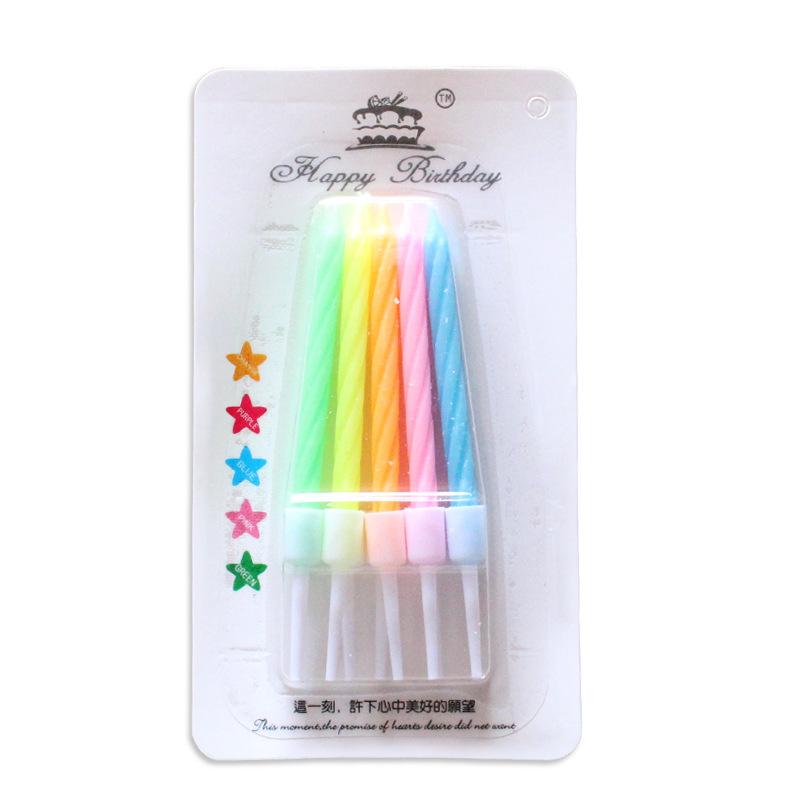 Small Candle Thread Candle Colorful Candle Private Cake Supplies Candle Small Suction Card Thread Candle