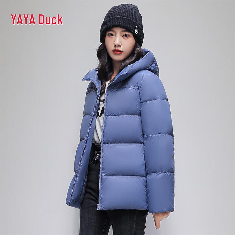 YaYa Women's Petite Hooded Short Puffer Down Jacket