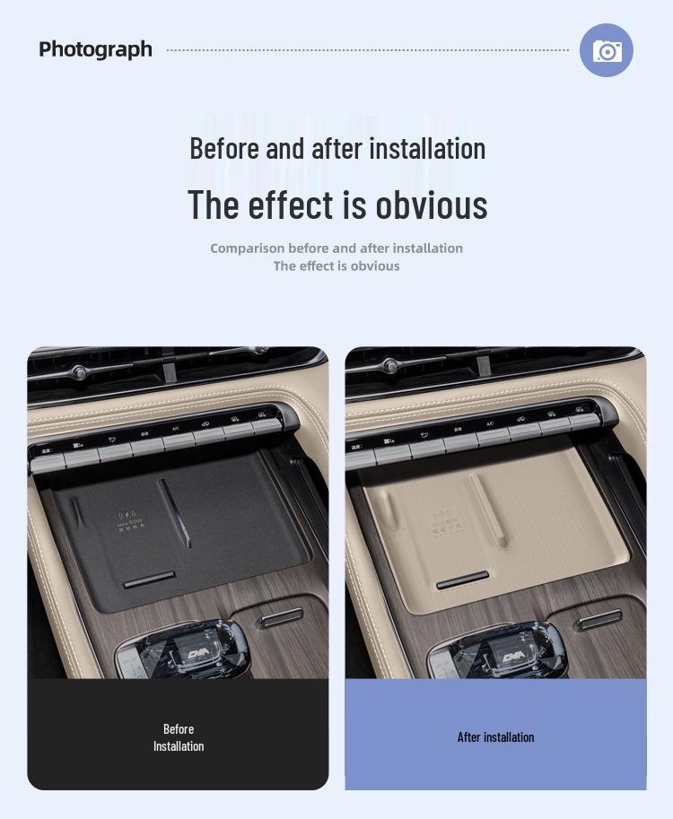 Silicone Wireless Charging Pad for Geely Xingyue L (Fits 26 Models) - Center Console Phone Accessory