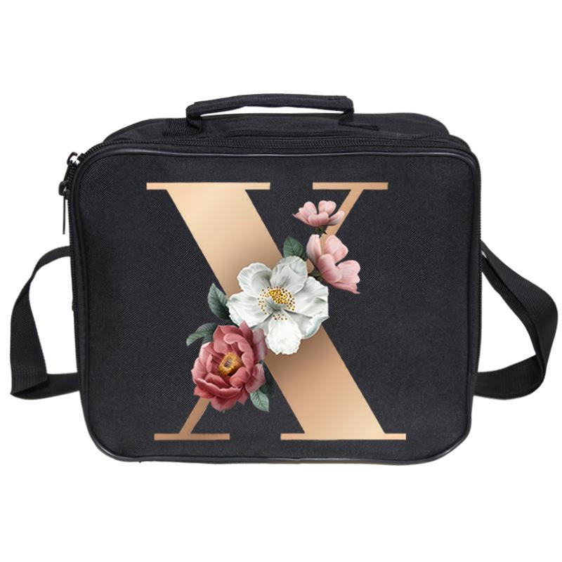 

Новая сумка для ланча с принтом 26 букв, большая вместимость, многокарманная сумка-бокс для ланча 26*22*12cm