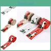 Trendy Christmas Tree Print Car Ribbon In Bright Red For Unique Holiday Styling