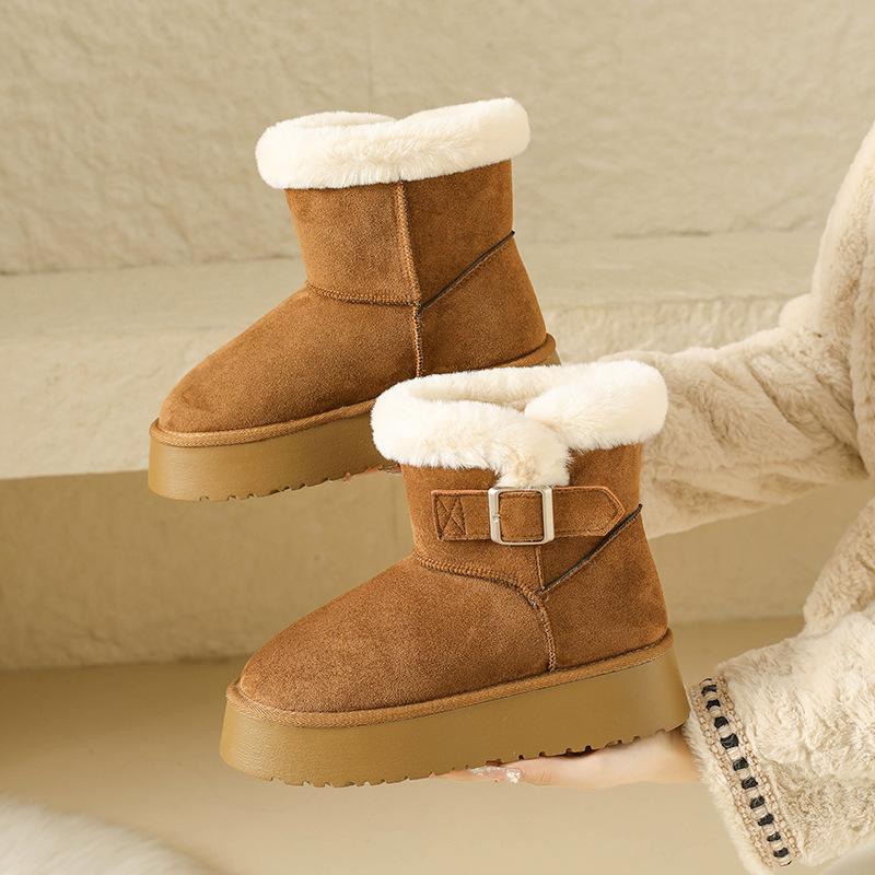 

Женская модная легкая зимняя теплая сноубутсы с фиксацией на стопе, меховая интеграция, нескользящая, для отдыха, спортивные хлопковые ботинки 40 коричневый