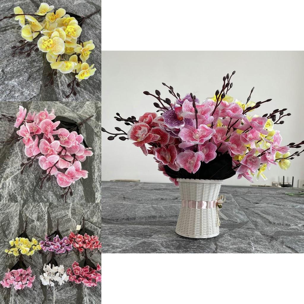 Artificial Phalaenopsis Flower Stems For Wedding Photography Living Room Decoration