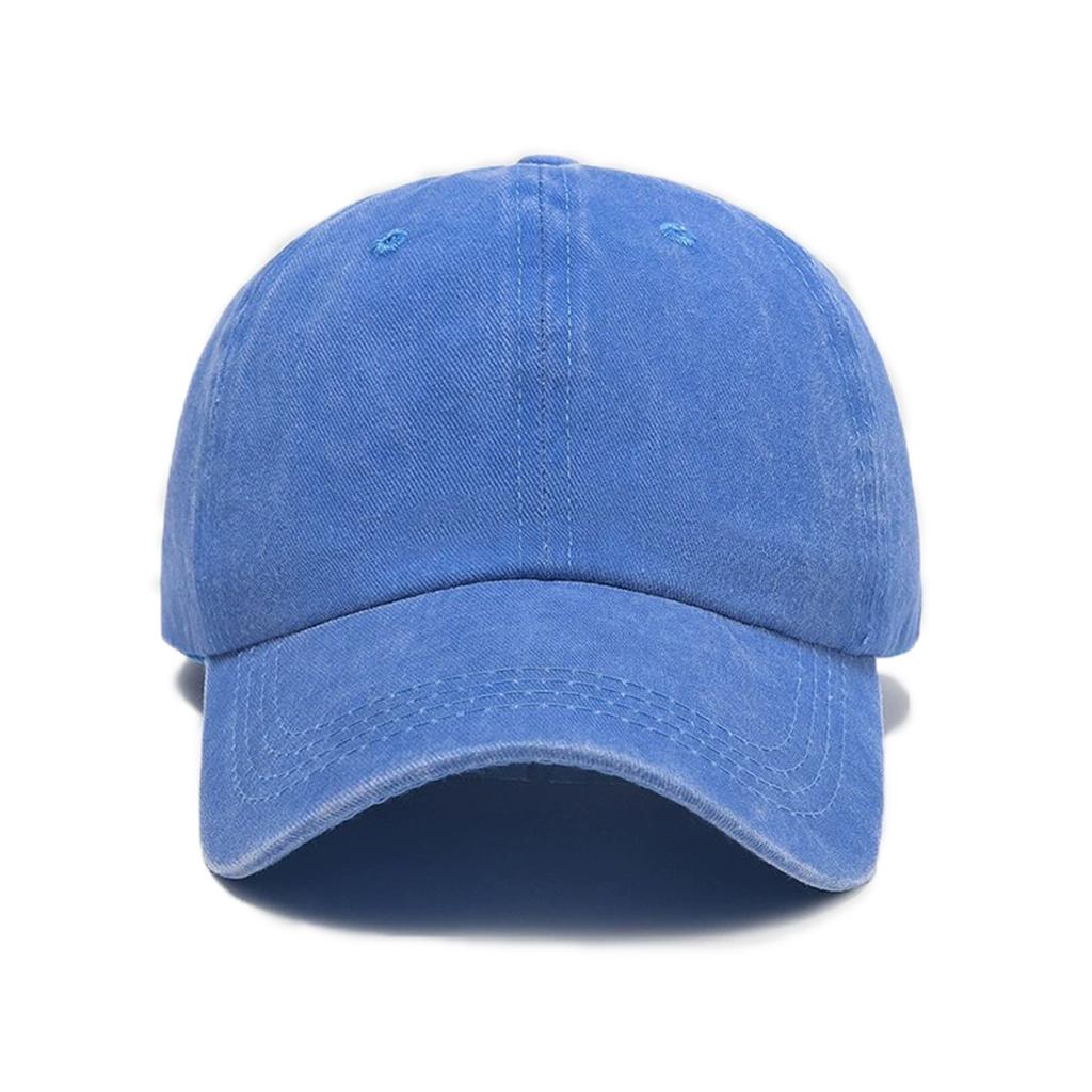 Sunscreen Water Washed MEN'S Baseball Cap with a Small Face, Retro Distressed and Versatile Trendy Duck Tongue Hat, MEN'S Big He
