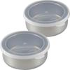 Shimomura Kihan Storage Set of Made In Convenient for Food with Condiment Stainless Product 42500 Containers, 2, Round, 10cm, Japan. Preparation,