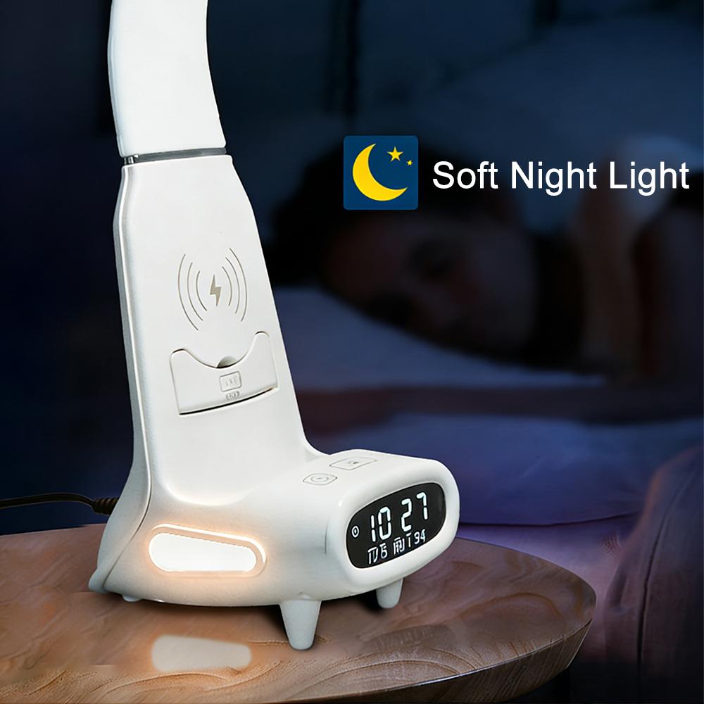 NEWSTYLE 15W Wireless Fast Charging Eye-Care Reading Desk Lamp with Inductive Dimming 5-Colour Temperature Timer LED Table Light