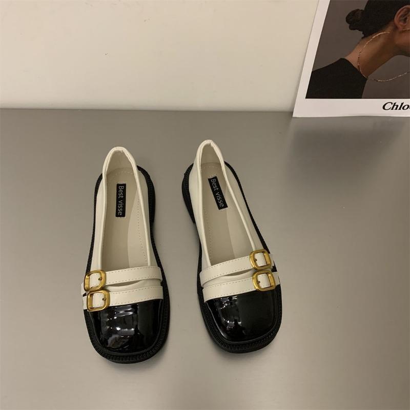 Flat-soled one-pedal shallow-mouth single shoes, spring new soft-soled Mary Jane shoes, women's shoes
