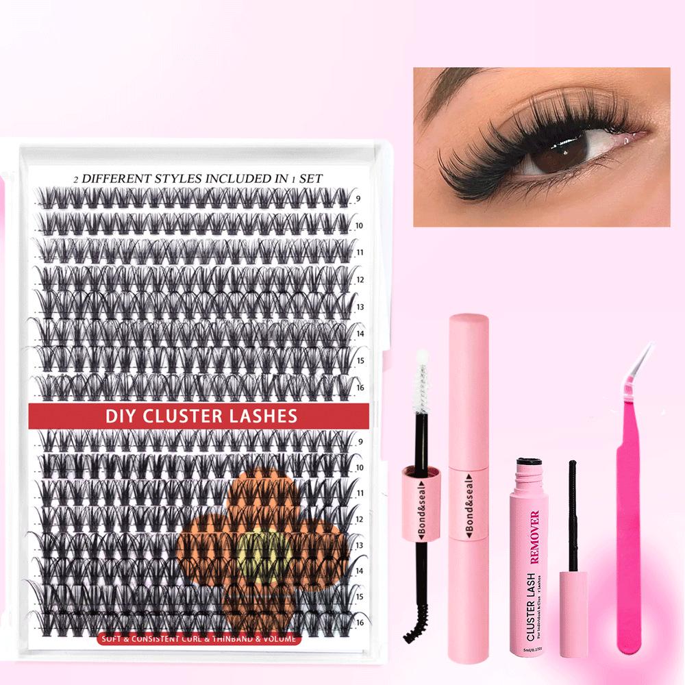 Eyelash Book: Large Capacity False Eyelashes Pack with 640 Clusters in 30D/40D/50D Styles