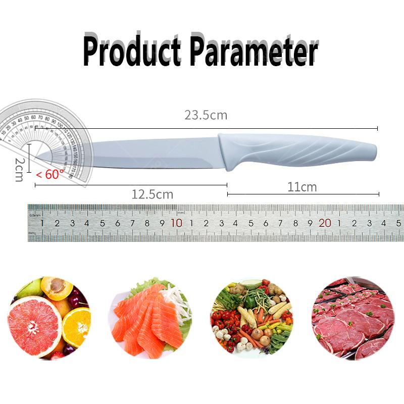 Three-color Fruit Knife Sharp Pocket Kitchen Fruit Knife Stainless Steel Knife with Non-slip Handle Paring Knife Cooking Cutter