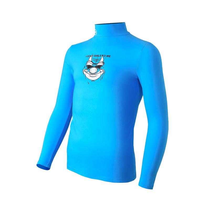 Men's Cotton High-Collar Long Sleeve Top - Comfortable, Breathable Autumn Wear.