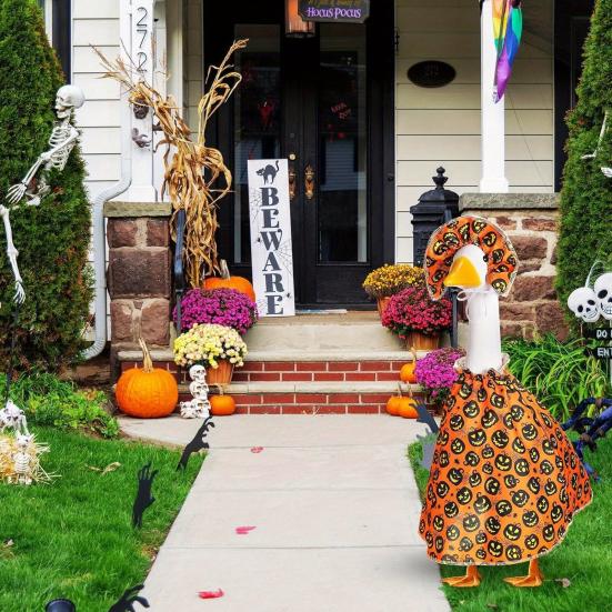 Autumn Goose Outfit Thanksgiving Halloween Christmas Goose Costume Holiday Lawn Goose Clothes
