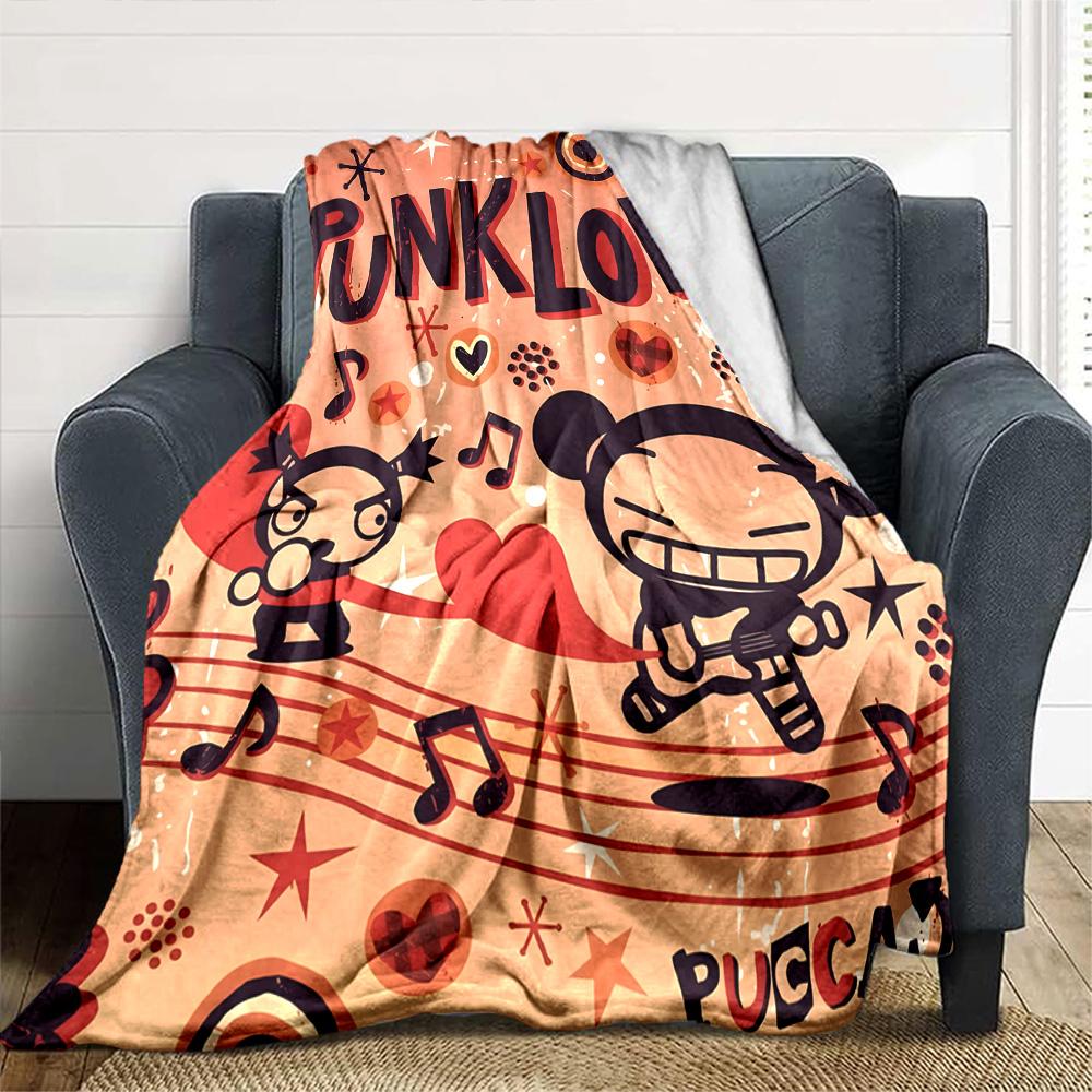 Pucca Blanket Ultra-Soft Suitable for Office Couch Chair Four Seasons Multipurpose Modern Style Ideal Gift For Birthday Valentine'S Day