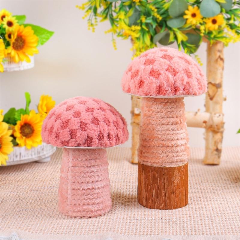 Plush Mushroom for Festive Thanksgiving Halloween Mantelpiece Embellishments for Halloween Autumn Home Garden Decors