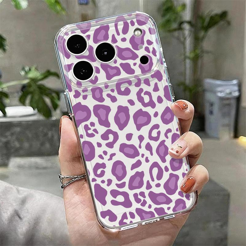 Colorful Leopard Print Phone Case For iPhone 17 Pro Max Coque iPhone 16 15 14 13 12 Pro Max 11 Clear TPU Silicone Soft Cover