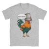 Funny Rooster Don't Shoot Meme Graphic T-Shirt Cartoon Chicken Humor Unisex Black Casual Women And Men T-shirts