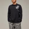 Y-3 SS24 GFX Long Sleeve Tee With Graphic Print Unisex Tops Black IN4351