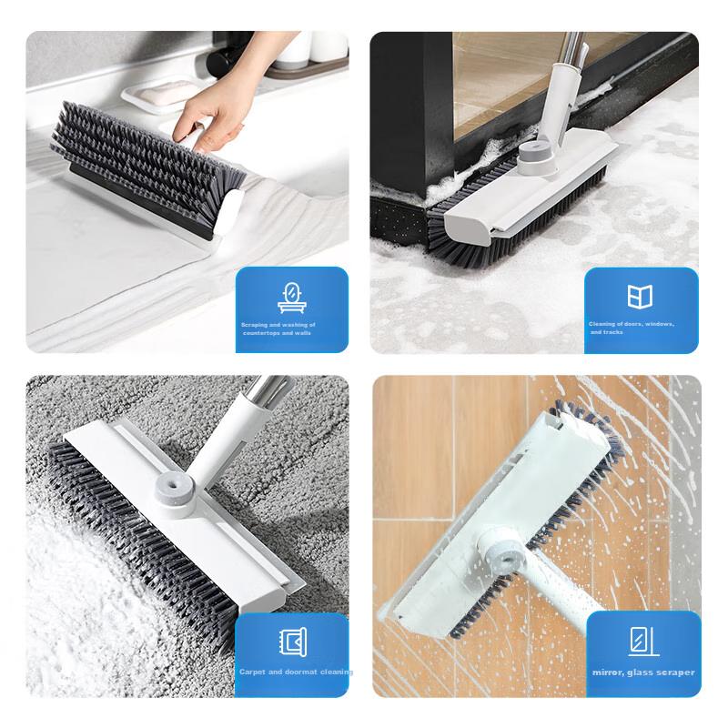 MARYYA Floor Scrubber Brush Hard Bristle Tile Bathroom Toilet Long Handle Floor Cleaning Brush