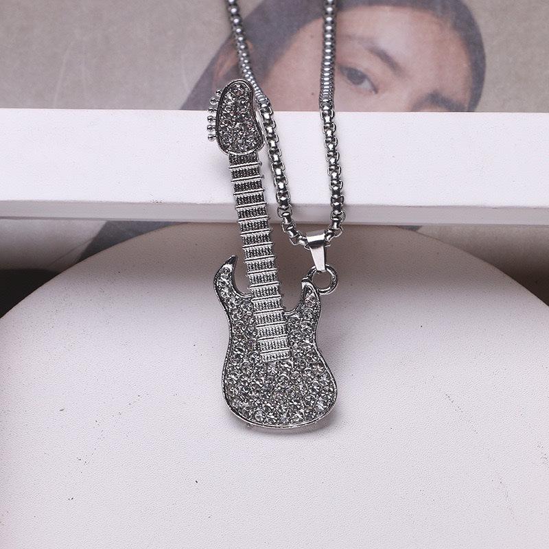 Musikinstrument Gitarre Herren Ins Damen Trend Vielseitig Hip-hop Accessoires Halskette Anhänger