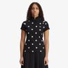 [Amy Winehouse] Polka Dot Polo Shirt - Black Afpf2G3G104-102
