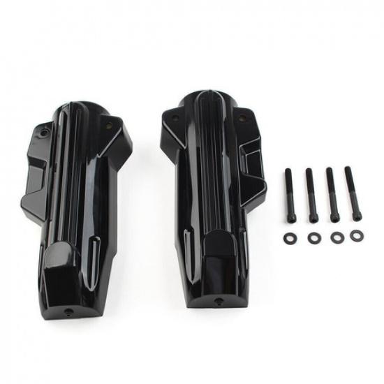 Upper Fork Slider Accents Lower Fork Covers For Harley Electra 2014-2022 Black