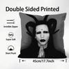 Singer MMarilyn MManson Cushion Cover Plush Fabric Soft DoubleSided Printed Sofa Warm Winter Home Child Gift Pillow Case