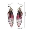 Cicada Wing Dangle Earring Butterfly Wing Hook Earring Insect Earring for Summer
