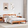 Vidaxl Bed Frame Without Mattress, Waxed Brown, 160X200 Cm, Solid Pine