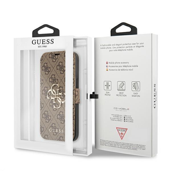Guess Gubkp13X4Gmgbr Iphone 13 Pro Max6,7 Brązowy/Brown Book 4G Big Metal Logo