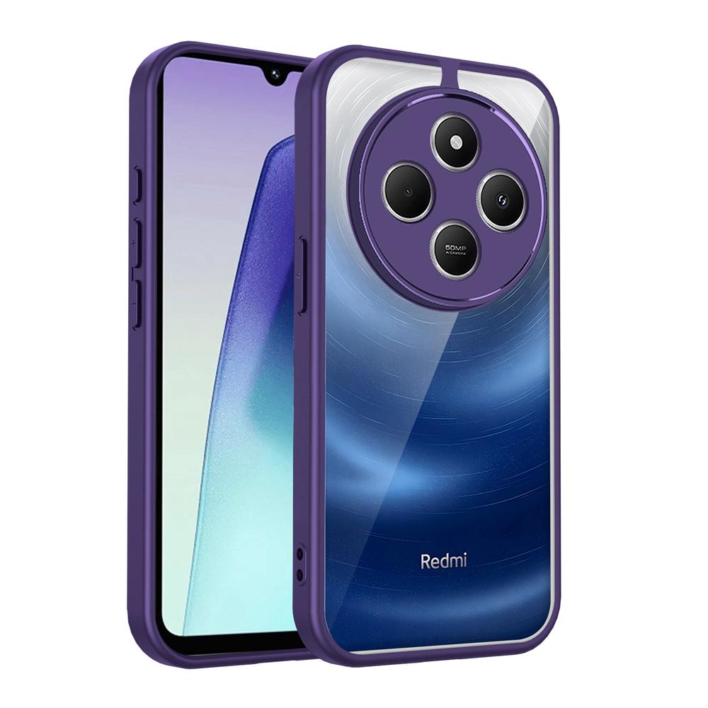 KEYSION Transparent Phone Case for Redmi 14C Soft Silicone+PC Clear Shockproof Phone Back Cover for Xiaomi POCO C75